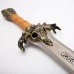 Conan the Barbarian Father’s Sword replica with stainless steel blade and wooden display plaque