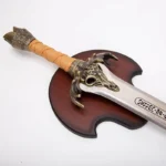 Conan the Barbarian Father’s Sword replica with stainless steel blade and wooden display plaque